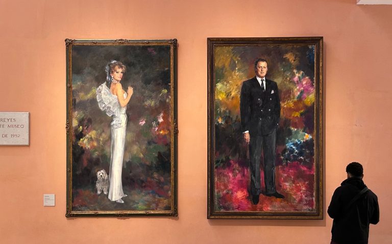 Retrato del barón Thyssen (fundador del Museo Thyssen) junto a su esposa.