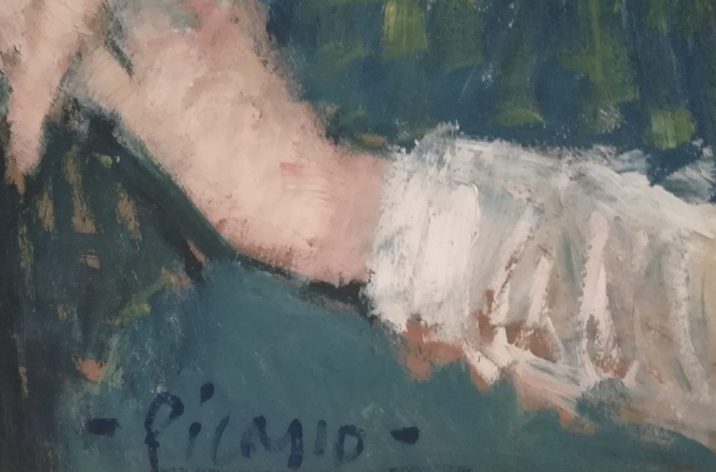 Detalle de "Mujer en azul", Picasso. Museo Reina Sofía. Foto de TGYN