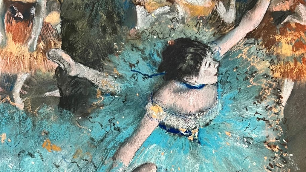 Detail of "Swaying dancer". Edgar Degas. In the room dedicated to the impressionists at the Thyssen Museum. The guides you need