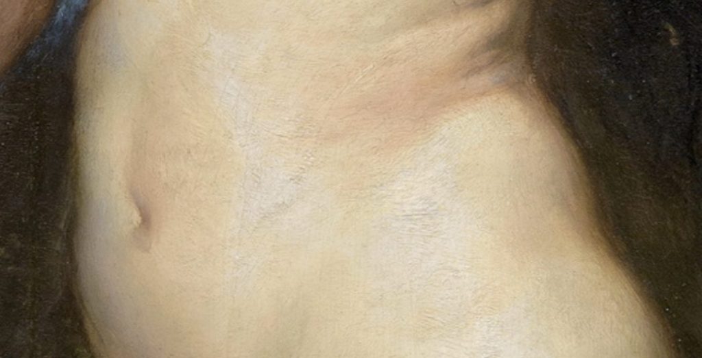 Un detalle rubenesco en "Las tres gracias", Rubens. Museo del Prado. TGYN