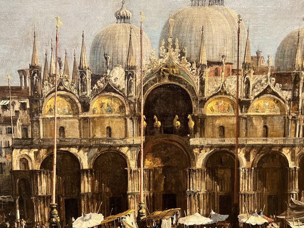 Detalle de "La Plaza de San Marcos en Venecia". Canaletto. Museo Thyssen. TGYN