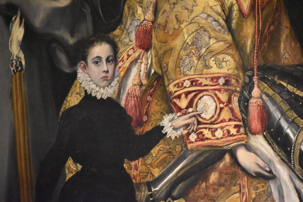 Detail in The Burial of the Count of Orgaz. Greco. Sto. Tomé, Toledo. Pict by The guides you need