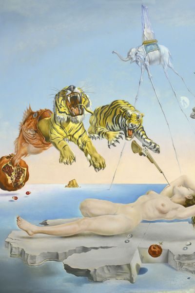 Sueño causado por el vuelo de una abeja alrededor de una granada un segundo antes del despertar Dalí, Salvador. Museo Nacional Thyssen Bornemisza